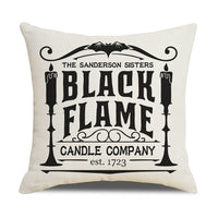 HKM-739347 Pumpkin Cartoon Alphabet Cushion Cover - Nordic Style Linen Waist Pillowcase 45x45cm
