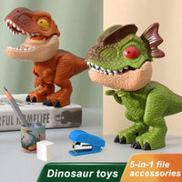 HKM-739539 5 in 1 Dinosaur Model Stationery Set for Kids - Fun Cartoon Supplies for School and Crafts