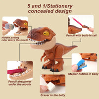 HKM-739539 5 in 1 Dinosaur Model Stationery Set for Kids - Fun Cartoon Supplies for School and Crafts