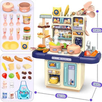HKM-739603 Mini Kids Kitchen Playset with Lights and Spray for Ages 2 to 13