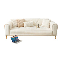 HKM-739859 Rabbit Plush Winter Sofa Cushion - Soft and Cozy Decorative Slipcover for Chairs and Sofas in Various Sizes