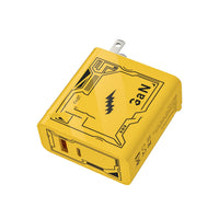 HKM-739987 25W Fast Charge Yellow Charger with QC30 and PD Compatibility, 5V 2A Output