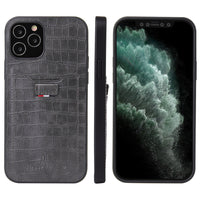 HKM-740051 Pull-Out Mobile Phone Case with Card Holder - Compatible with iPhone and HUAWEI Models - Solid Color Design