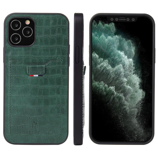 HKM-740051 Pull-Out Mobile Phone Case with Card Holder - Compatible with iPhone and HUAWEI Models - Solid Color Design