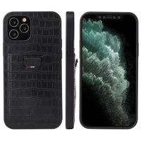 HKM-740051 Pull-Out Mobile Phone Case with Card Holder - Compatible with iPhone and HUAWEI Models - Solid Color Design