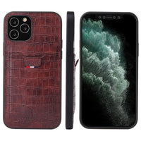 HKM-740051 Pull-Out Mobile Phone Case with Card Holder - Compatible with iPhone and HUAWEI Models - Solid Color Design