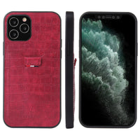 HKM-740051 Pull-Out Mobile Phone Case with Card Holder - Compatible with iPhone and HUAWEI Models - Solid Color Design