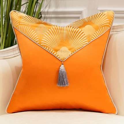 HKM-740179 Geometric Abstract Satin Pillow Cover for Indoor Decoration