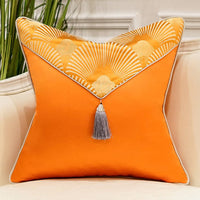 HKM-740179 Geometric Abstract Satin Pillow Cover for Indoor Decoration