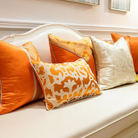 HKM-740179 Geometric Abstract Satin Pillow Cover for Indoor Decoration