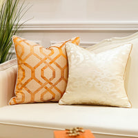 HKM-740179 Geometric Abstract Satin Pillow Cover for Indoor Decoration