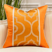 HKM-740179 Geometric Abstract Satin Pillow Cover for Indoor Decoration