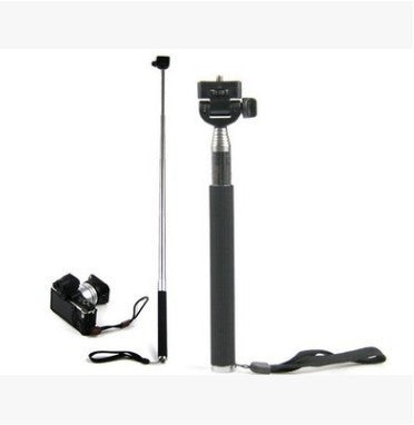 HKM-740179 Telescopic Stainless Steel 7-Section Selfie Stick with Clip for Enhanced Photography
