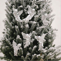 HKM-740243 Gold and Silver Angel Plastic Pendants for Christmas Ornaments