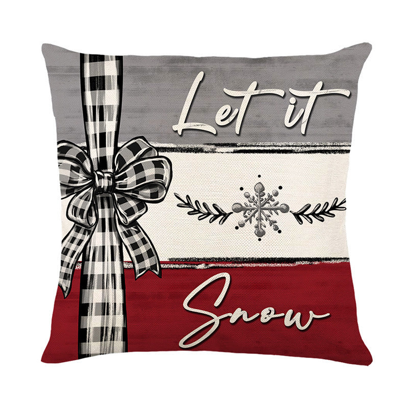 HKM-740243 Merry Christmas Cushion Cover Pillowcase - Festive Home Decor for Holiday Season 2024