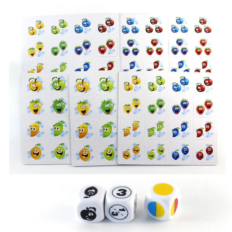 HKM-740691 Fruit Stick Card Game for Kids - Educational Toy for Hand-Eye Coordination and Reaction Speed, Suitable for Ages 3+