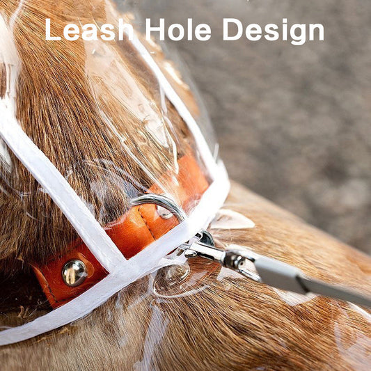 HKM-740691 Transparent Dog Raincoat with Eco-Friendly EVA Material and White Edging, Available in Sizes XS to 8XL