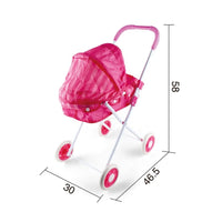 HKM-740755 Baby Doll Stroller Cart for Girls - Soft White Tube Design, Suitable for Ages 2-7
