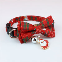 HKM-740819 Pet Bow Collar - Detachable Adjustable Polyester Design in Multiple Colors