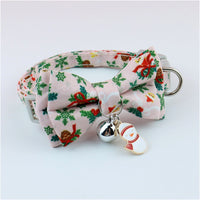 HKM-740819 Pet Bow Collar - Detachable Adjustable Polyester Design in Multiple Colors