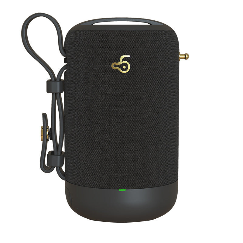 HKM-740819 Wireless Bluetooth Speaker with USB Connection - Dual Speaker Design, 1500mAh Battery, Waterproof Mesh & Leather Finish