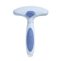 HKM-740883 Double Row Pet Comb for Dogs - Stainless Steel Napping Hair Removal in Azure Light Blue and Apple White