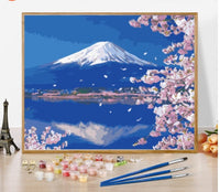 HKM-740883 Hand Painted Landscape Oil Painting on Canvas - Modern Decorative Art for Bedroom - Frameless Options Available