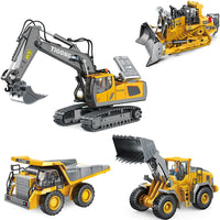 HKM-740947 1/20 Scale Alloy RC Excavator Model with 30m Remote Range, 360° Rotation and Obstacle Avoidance