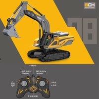 HKM-740947 1/20 Scale Alloy RC Excavator Model with 30m Remote Range, 360° Rotation and Obstacle Avoidance