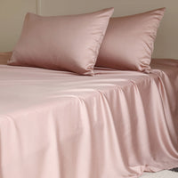 HKM-740947 Light Gray Soft Tencel Single Bed Quilt Sheet with Pillowcases - Modern Simple Design