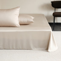 HKM-740947 Light Gray Soft Tencel Single Bed Quilt Sheet with Pillowcases - Modern Simple Design