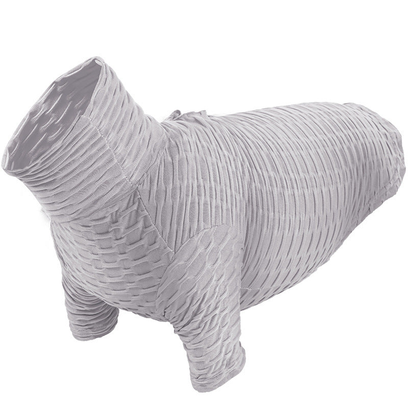 HKM-741139 High Neck Slim Fit T-Shirt for Dogs - Super Elastic Polyester in Gray and Yellow