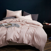 HKM-741267 Long-Staple Cotton 4-Piece Hotel Bedding Set in Solid Colors for 2m Beds
