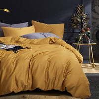 HKM-741267 Long-Staple Cotton 4-Piece Hotel Bedding Set in Solid Colors for 2m Beds