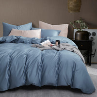 HKM-741267 Long-Staple Cotton 4-Piece Hotel Bedding Set in Solid Colors for 2m Beds