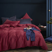 HKM-741267 Long-Staple Cotton 4-Piece Hotel Bedding Set in Solid Colors for 2m Beds