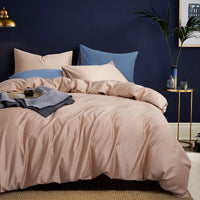 HKM-741267 Long-Staple Cotton 4-Piece Hotel Bedding Set in Solid Colors for 2m Beds