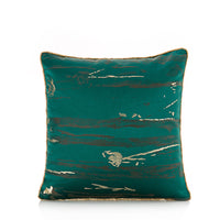 HKM-741331 Satin Jacquard Dark Green Geometric Abstract Pillowcase for Living Room and Bedroom Decor