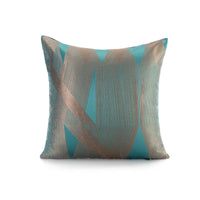 HKM-741331 Satin Jacquard Dark Green Geometric Abstract Pillowcase for Living Room and Bedroom Decor