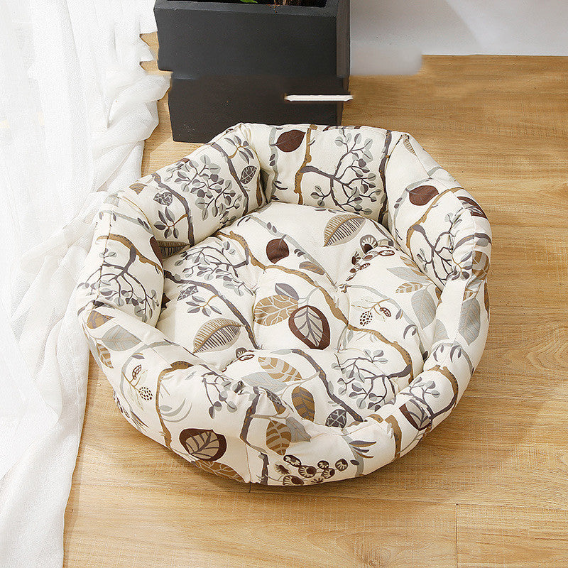 HKM-741395 All-Season Dog Kennel Mat for Small to Large Dogs - Comfortable Cotton Fill and Easy Care