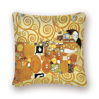 HKM-741651 Digital Printing Linen Pillowcase with Creative Patterns and High-Quality Zipper