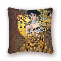 HKM-741651 Digital Printing Linen Pillowcase with Creative Patterns and High-Quality Zipper