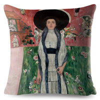 HKM-741651 Digital Printing Linen Pillowcase with Creative Patterns and High-Quality Zipper