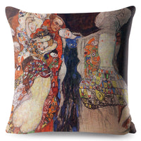 HKM-741651 Digital Printing Linen Pillowcase with Creative Patterns and High-Quality Zipper