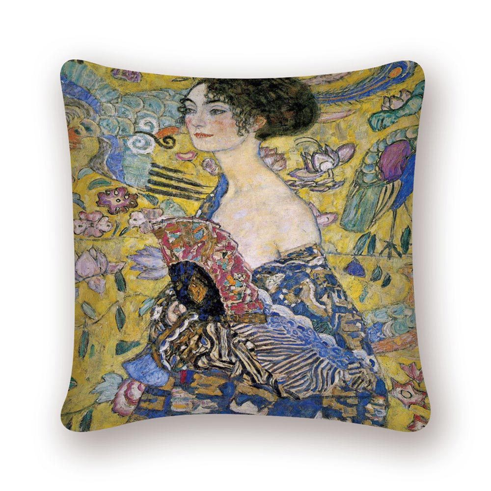 HKM-741651 Digital Printing Linen Pillowcase with Creative Patterns and High-Quality Zipper