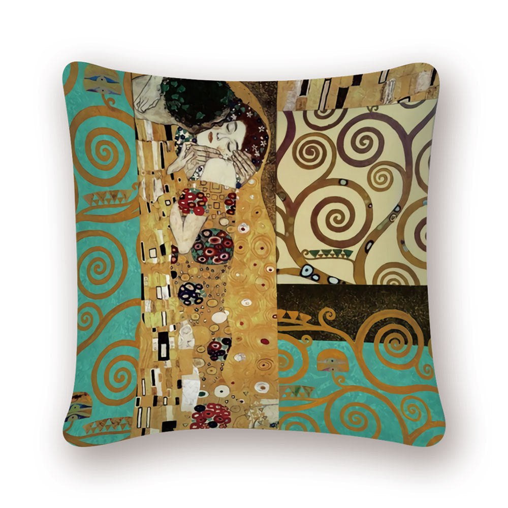 HKM-741651 Digital Printing Linen Pillowcase with Creative Patterns and High-Quality Zipper
