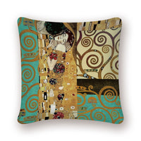 HKM-741651 Digital Printing Linen Pillowcase with Creative Patterns and High-Quality Zipper