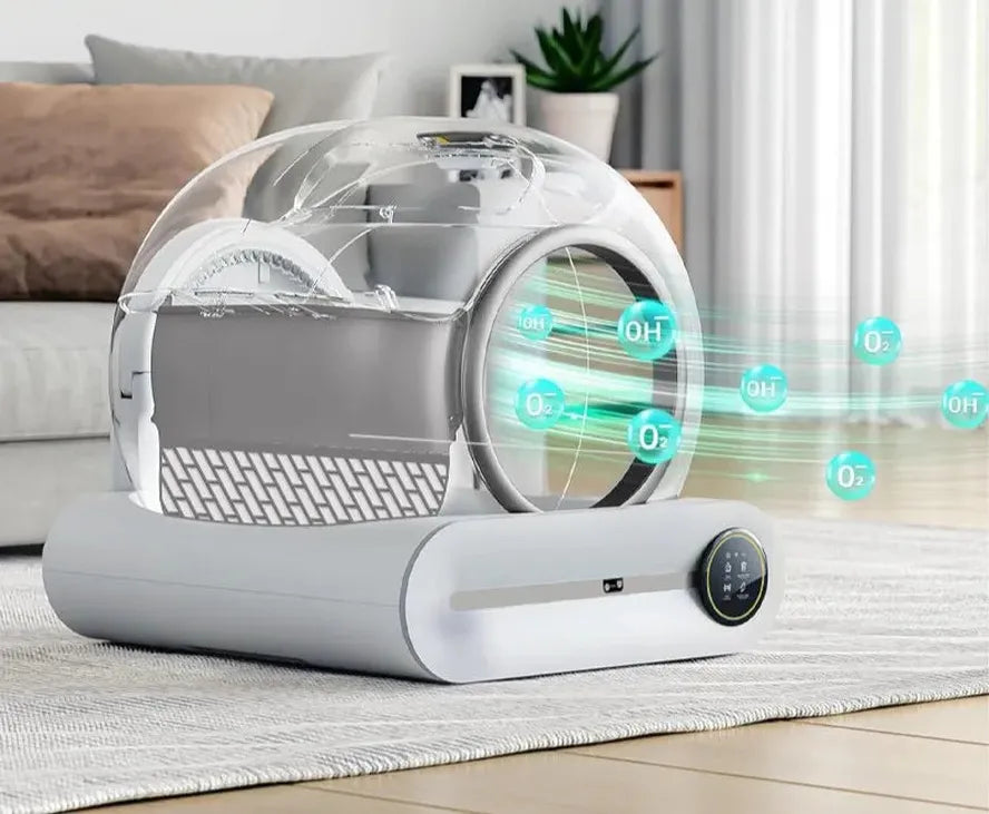 KTX-741715 Automatic Self-Cleaning Cat Litter Box with 65L Capacity and APP Control