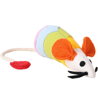 HKM-741715 Rainbow Mouse Pet Tease Cat Plush Bite Resistant Toy