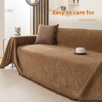 HKM-741907 Chenille Solid Color Sofa Towel Cover - Modern Simplicity Dust Cover for Sofas and Appliances